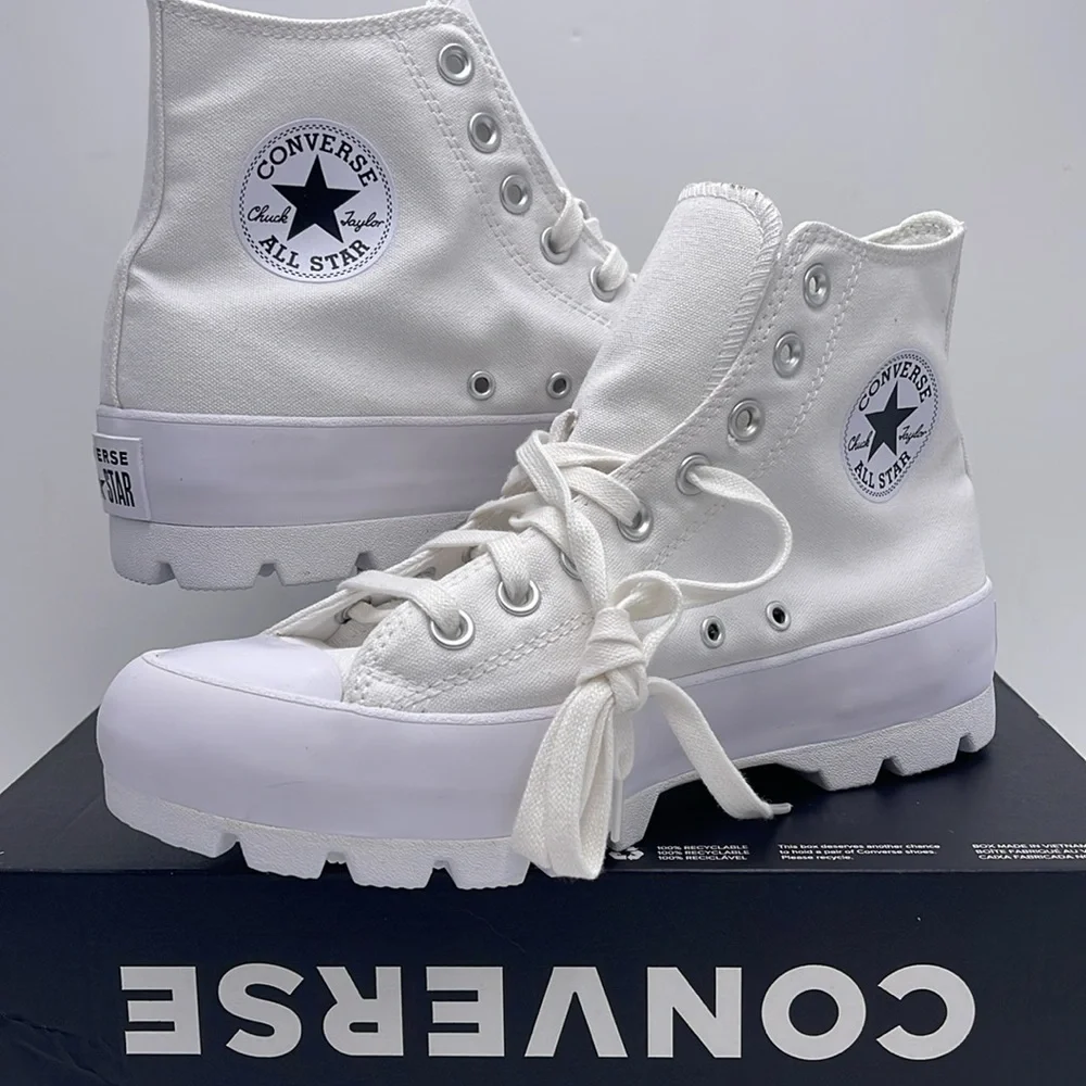 Converse WMNS CTAS LUGGED HI WHITE/BLACK/WHITE 565902C Platforms Sneakers